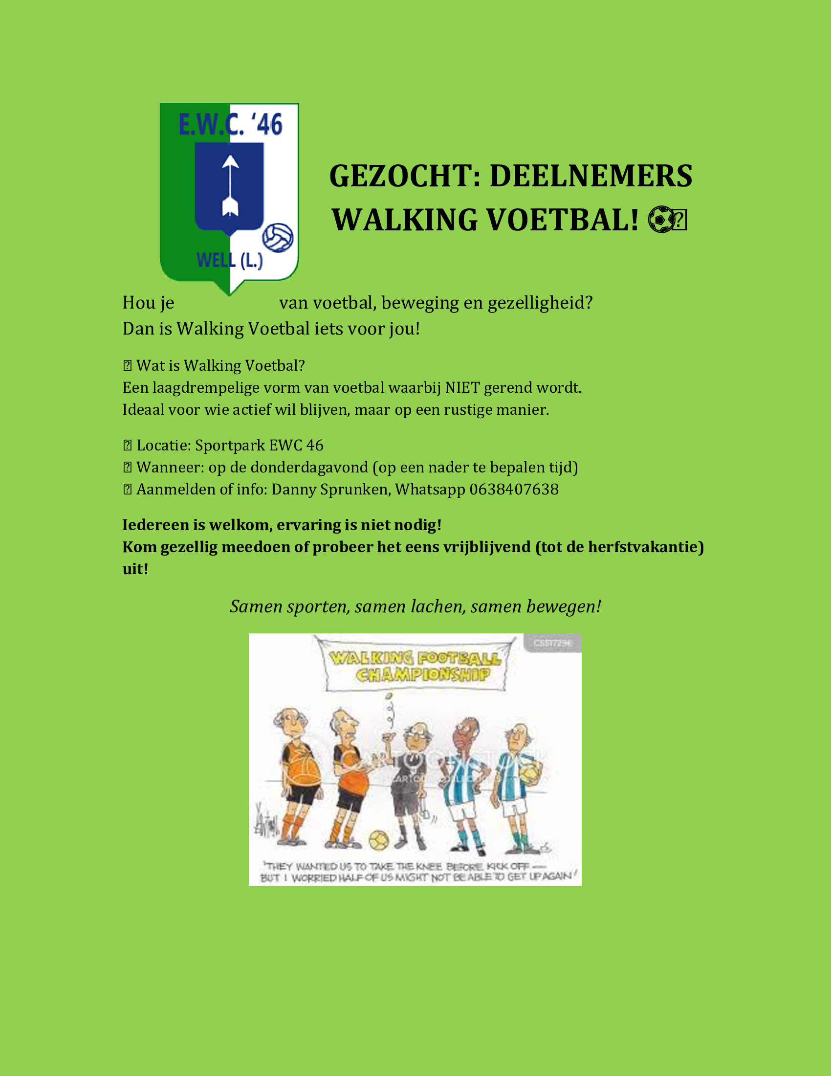 Poster Walking Voetbal